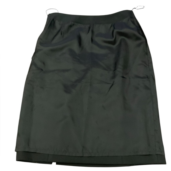 Lafayette 148 New York Skirt Size 4 Black Wool Blend Double Vent Pencil academia - Picture 11 of 16